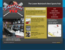 Tablet Screenshot of baselinespub.com